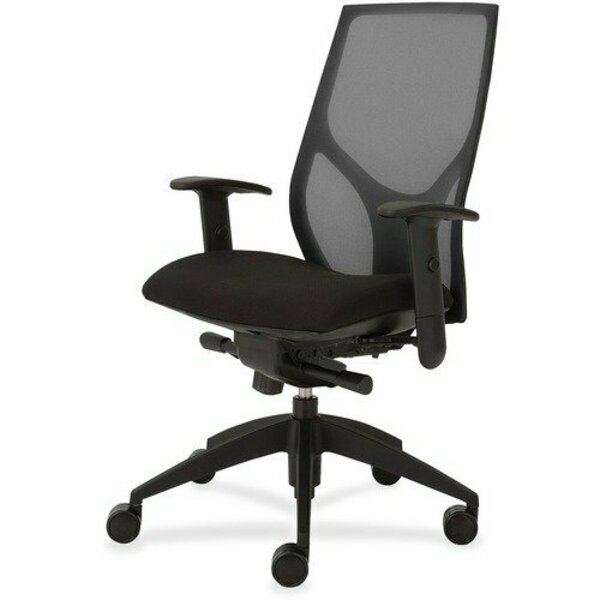 9To5 Seating Task Chair, Knee Tilt, Adj T-Arm, 25inx26inx39-1/2in-46-1/2in, BK/ON NTF1460K2A8M101
